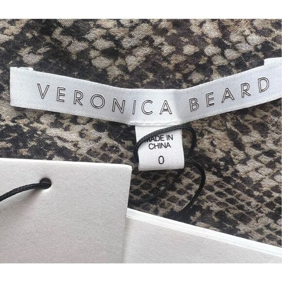 Veronica Beard Lowell Snake Print Silk Blouse & Tank NWT Size 0 - Picture 13 of 14